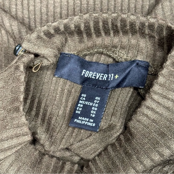 FASHION NOVA - Ribbed Brown Midi Body Con Sweater Dress - Size 0X - Picture 4 of 4